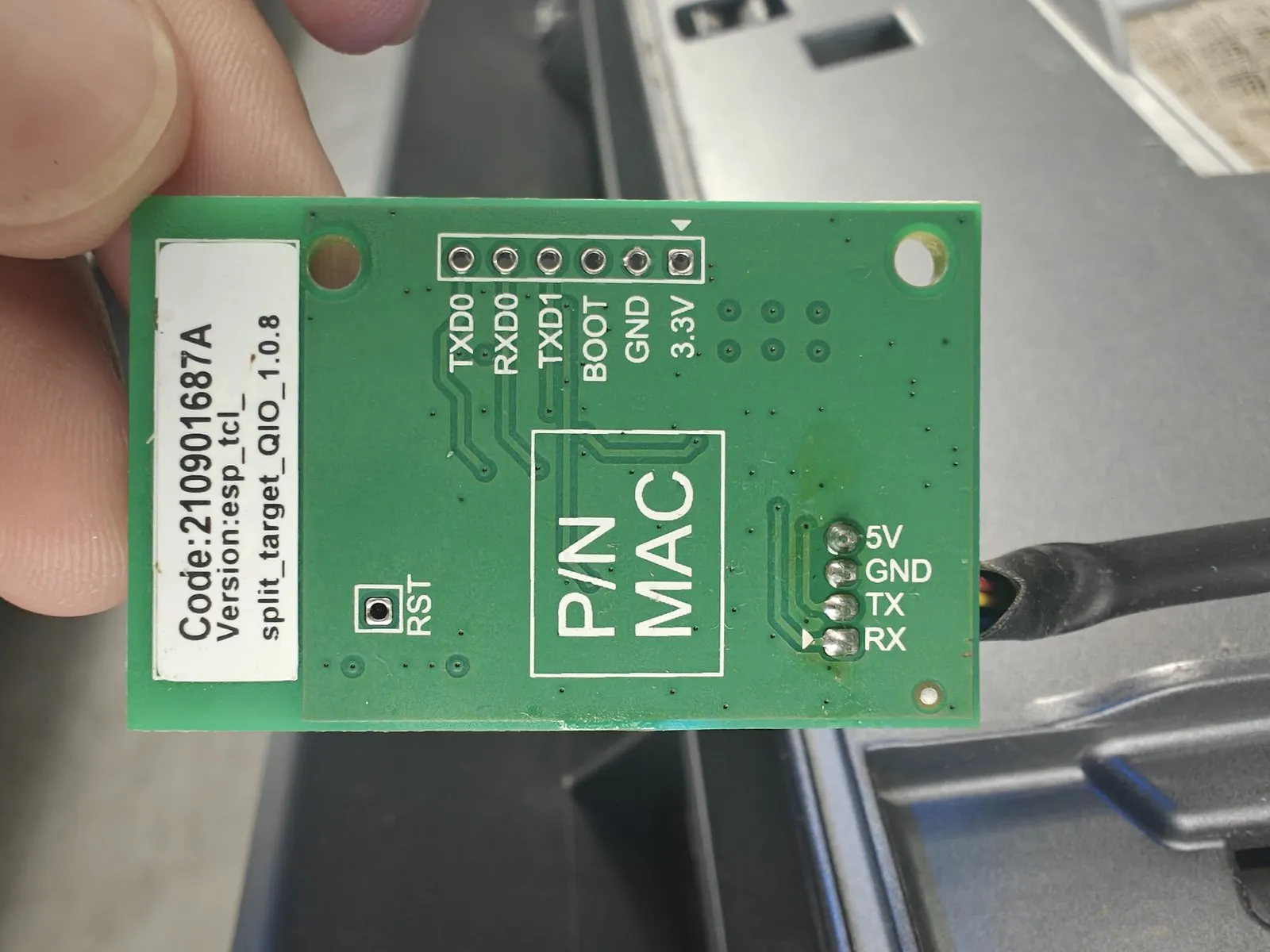 Back of the WiFi board